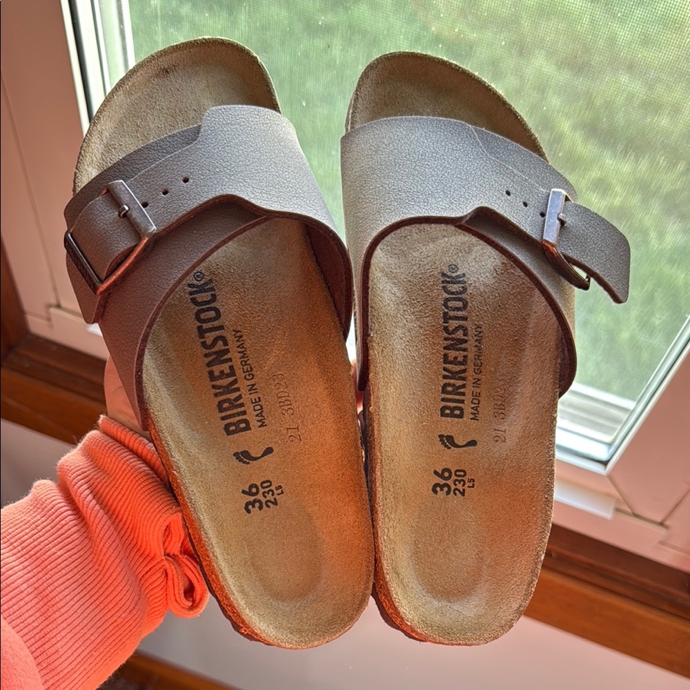 Birkenstock Dark Brown Slide Sandals